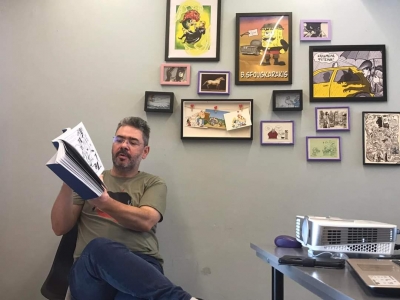 Research, design and construction of the script in the graphic novel &ldquo;Aivali&rdquo;. A Guide for New Creators&rsquo; with Antonis Nikolopoulos (Soloup)